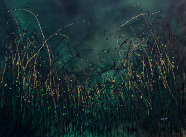 Pittura intitolato "Notturno Regale #3…" da Cecilia Frigati, Opera d'arte originale, Acrilico