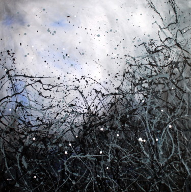 Painting titled "Winter Blues #6 - L…" by Cecilia Frigati, Original Artwork, Acrylic