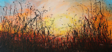 Картина под названием "Sunset #6 - Extra l…" - Cecilia Frigati, Подлинное произведение искусства, Акрил