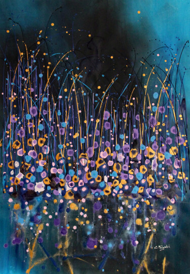 Картина под названием "Technicolor Dream #…" - Cecilia Frigati, Подлинное произведение искусства, Акрил