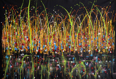 Pintura intitulada "Technicolor Dream #…" por Cecilia Frigati, Obras de arte originais, Acrílico