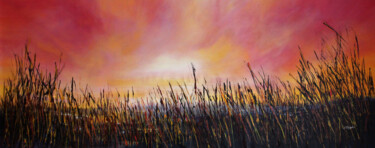Malerei mit dem Titel ""Sunset #9"" von Cecilia Frigati, Original-Kunstwerk, Acryl