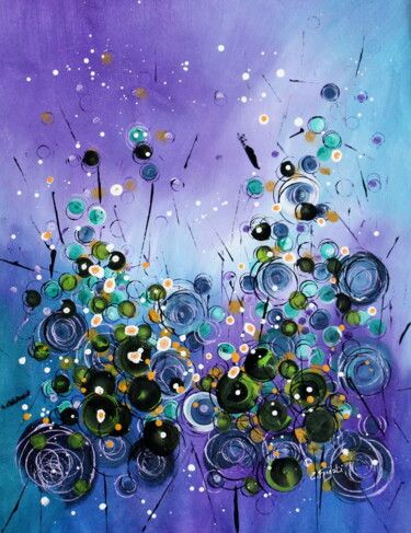 Malerei mit dem Titel ""Wonderstorms" #6" von Cecilia Frigati, Original-Kunstwerk, Acryl