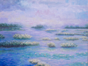 Peinture intitulée "La Camargue" par Cécilia M., Œuvre d'art originale, Huile