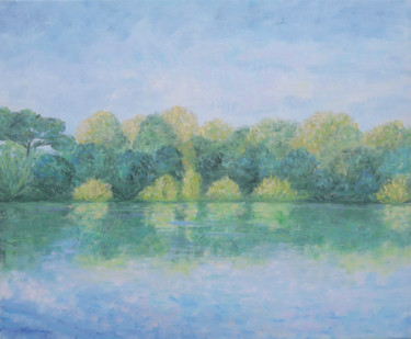 Reflets Peinture intitulée "Reflets" par Cécilia M., Œuvre d'art originale, Huile
