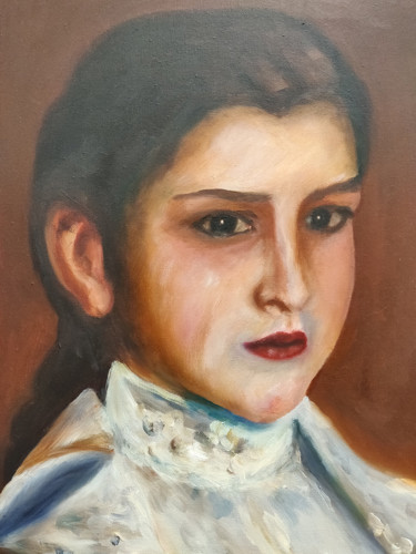 Painting titled "Princesa" by Cecília Vilas Boas, Original Artwork, Oil