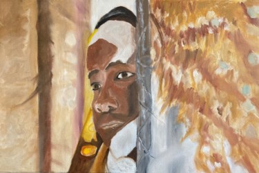 Peinture intitulée "África III" par Cecília Vilas Boas, Œuvre d'art originale, Huile