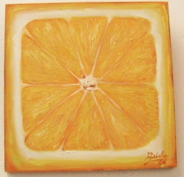 Peinture intitulée "Effet fruit orange" par C Ceballos, Œuvre d'art originale, Huile