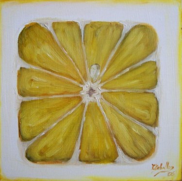 Peinture intitulée "Effet fruit citron" par C Ceballos, Œuvre d'art originale, Huile