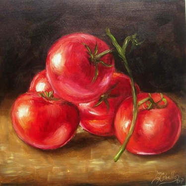 Peinture intitulée "Tomates" par C Ceballos, Œuvre d'art originale, Huile