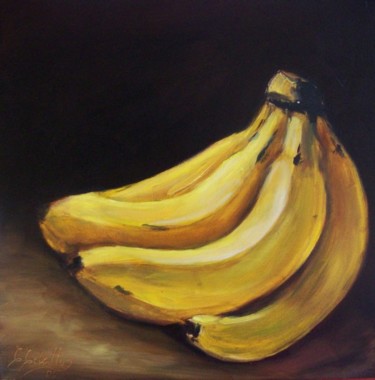 Peinture intitulée "Bananes" par C Ceballos, Œuvre d'art originale, Huile