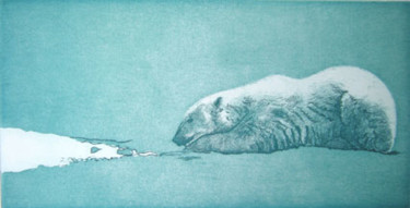 Incisioni, stampe intitolato "Orso bianco" da Cecilia D'Angela, Opera d'arte originale, Altro