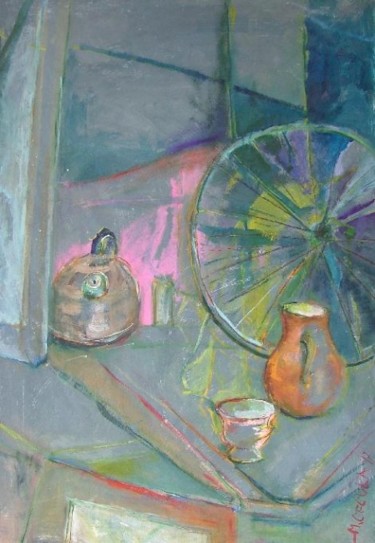 Peinture intitulée "La bouilloire" par Cecułka, Œuvre d'art originale, Huile