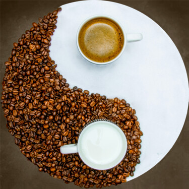 Fotografía titulada "café ou lait?" por Cedric Caron, Obra de arte original, Fotografía digital