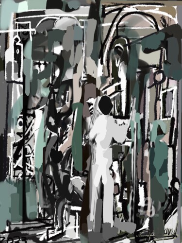Картина под названием "Cortex 4" - Cédric Gaillard, Подлинное произведение искусства, Масло