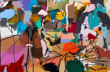 Pintura titulada "Douce rêverie 3." por Cédric Gaillard, Obra de arte original, Oleo Montado en Bastidor de camilla de madera