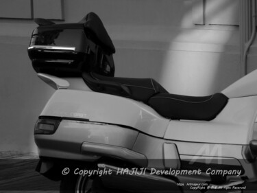 White and black bodywork of an Silverwings et saddle detail Photography titled "White and black bod…" by Cédric Hajiji, Original Art, Digital Photography
