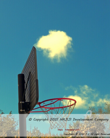 Fotografie mit dem Titel "Basket ball hoop an…" von Cédric Hajiji, Original-Kunstwerk, Digitale Fotografie