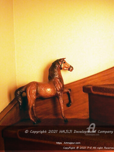 Fotografia zatytułowany „Muscular horse comp…” autorstwa Cédric Hajiji, Oryginalna praca, Fotografia cyfrowa