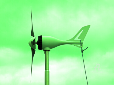Фотография под названием "Green energy - meta…" - Cédric Hajiji, Подлинное произведение искусства, Цифровая фотография