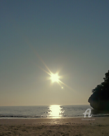 Φωτογραφία με τίτλο "Sun above estuary c…" από Cédric Hajiji, Αυθεντικά έργα τέχνης, Ψηφιακή φωτογραφία