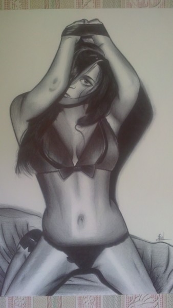 Drawing titled "femme" by Cedric Moreau, Original Artwork