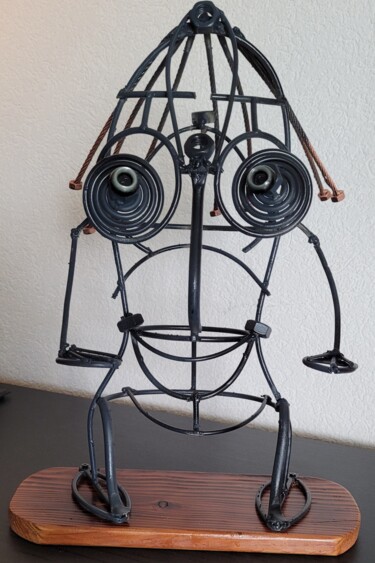 Skulptur mit dem Titel "Upcycling" von Cédric Mounir, Original-Kunstwerk, Edelstahl