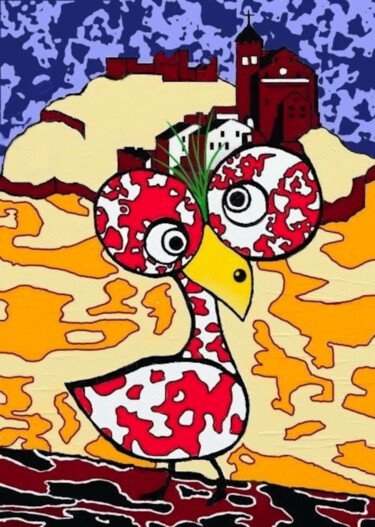 Digital Arts titled "Grippe aviaire" by Cédric Mounir, Original Artwork, Digital Painting