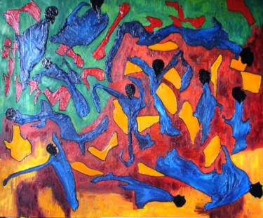 Peinture intitulée "La danse" par Cédric Mounir, Œuvre d'art originale
