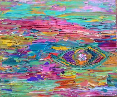 Peinture intitulée "Clin d'œil" par Cedric Waucquez, Œuvre d'art originale, Huile