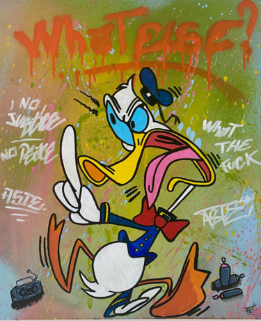 Peinture intitulée "Donald angry" par Aste, Œuvre d'art originale, Bombe aérosol