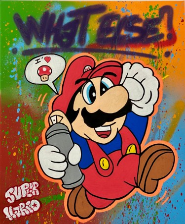 Painting titled "Super mario champ" by Aste, Original Artwork, Acrylic