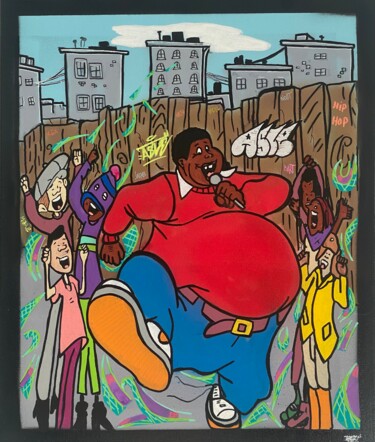 Pintura intitulada "Fat Albert" por Aste, Obras de arte originais, Acrílico