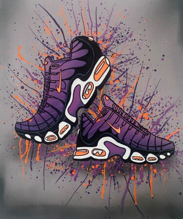 Pittura intitolato "Sneakers Nike tn re…" da Aste, Opera d'arte originale, Acrilico