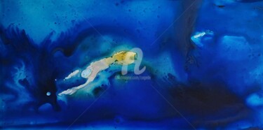 Pintura intitulada "comme un poisson da…" por Cegede, Obras de arte originais, Tinta
