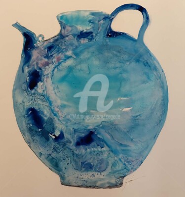 "Porcelaine bleue ce…" başlıklı Tablo Cegede tarafından, Orijinal sanat, Mürekkep