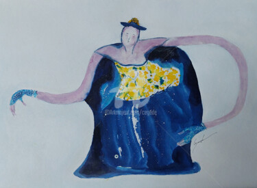 Malarstwo zatytułowany „au thé dansant” autorstwa Cegede, Oryginalna praca, Atrament