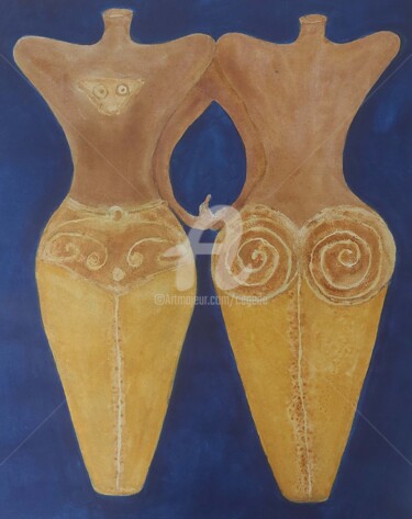 Pintura intitulada "l'idole" por Cegede, Obras de arte originais, Acrílico