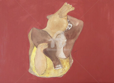 Peinture intitulée "le contorsionniste" par Cegede, Œuvre d'art originale, Acrylique