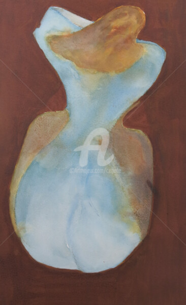 Картина под названием "Evasive 2" - Cegede, Подлинное произведение искусства, Акварель