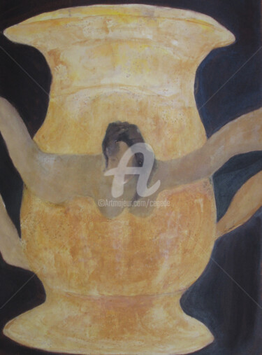 Картина под названием "la jarre" - Cegede, Подлинное произведение искусства, Акрил