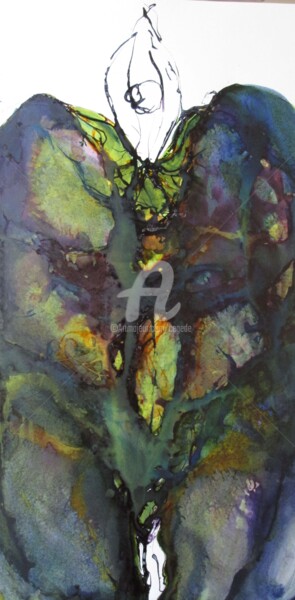 Malerei mit dem Titel "Isadora" von Cegede, Original-Kunstwerk, Tinte