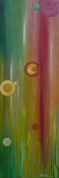Peinture intitulée "Lever de soleils" par Céléa Painting, Œuvre d'art originale, Acrylique
