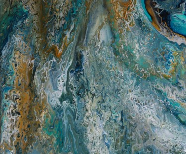 Peinture intitulée "Lagon" par Céleste, Œuvre d'art originale, Acrylique