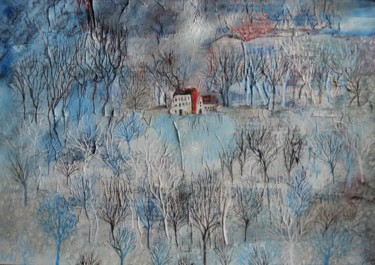 Картина под названием "Вдали от города" - Наталья Ковалева, Подлинное произведение искусства, Акрил