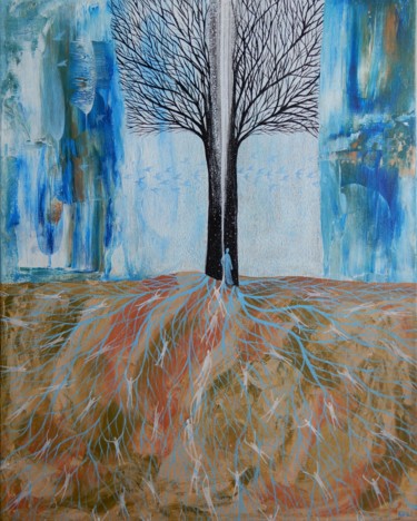 제목이 "Источник"인 미술작품 Наталья Ковалева로, 원작, 아크릴 나무 들것 프레임에 장착됨