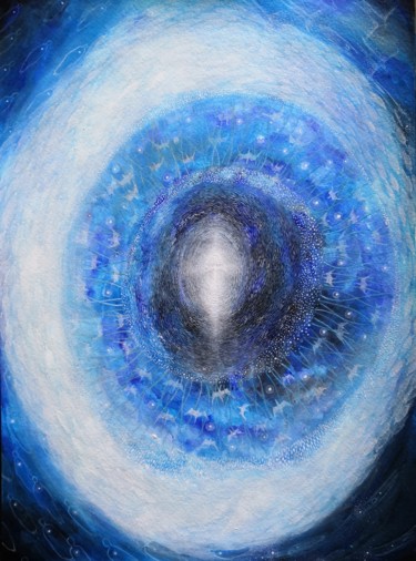 Schilderij getiteld "Сердце Вселенной" door Natalia Kovaleva, Origineel Kunstwerk, Acryl