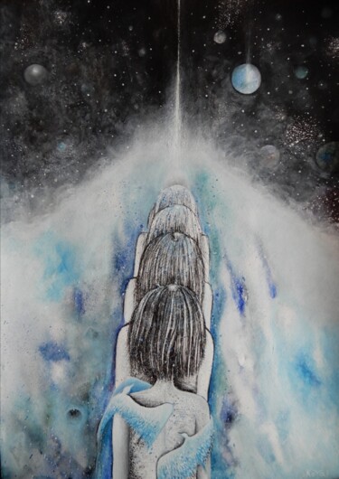 Картина под названием "Миг до рождения" - Наталья Ковалева, Подлинное произведение искусства, Акрил
