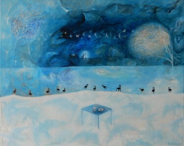 Картина под названием "Продолжая свой путь" - Наталья Ковалева, Подлинное произведение искусства, Акрил Установлен на Деревя…
