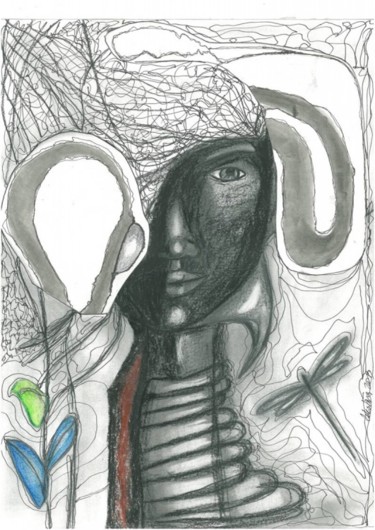 Disegno intitolato "dalila" da Tina J. Garcia, Opera d'arte originale, Altro